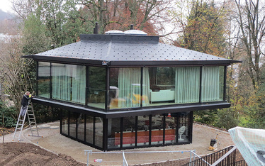 <strong>Steilbedachung</strong> Pavillion Zürich<br />Steildach mit Kautschuk Abdichtung